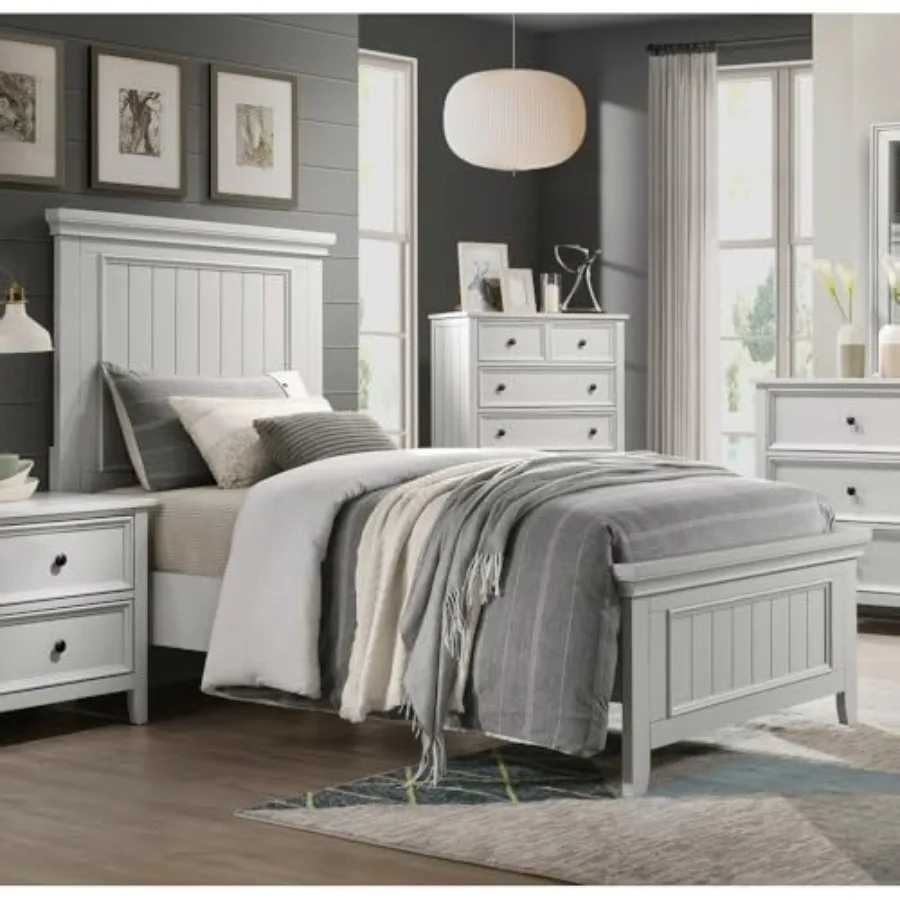 Twin Size Panel Bed with Farmhouse Style Design for Modern Bedrooms and Small Spaces
Twin Size Panel Bed with Farmhouse Style Design for Modern Bedrooms and Small Spaces