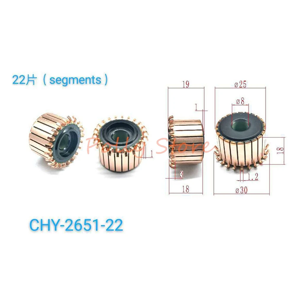 5pcs 8x25x18(19)mm 22P Copper Bars Alternator Electric Motor Commutator CHY-2651-22 Hook for Household Appliance Electric Tool
5pcs 8x25x18(19)mm 22P Copper Bars Alternator Electric Motor Commutator CHY-2651-22 Hook for Household Appliance Electric Tool
