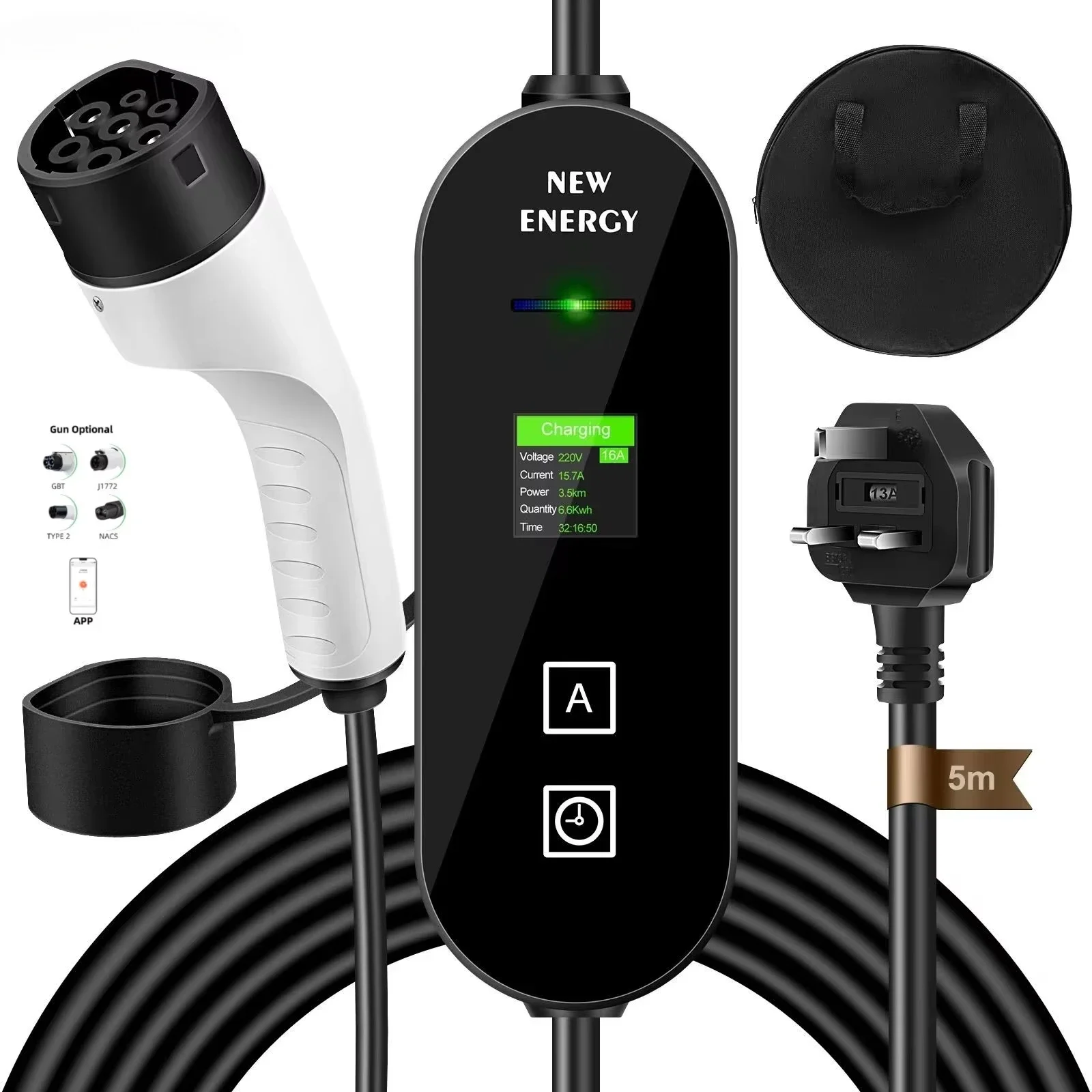 Портативное зарядное устройство для электромобилей Type2 GBT 7 кВт, выход AC/DC, IP54, CE, ROHS, многофункциональная зарядная станция с сумкой для переноски
Портативное зарядное устройство для электромобилей Type2 GBT 7 кВт, выход AC/DC, IP54, CE, ROHS, многофункциональная зарядная станция с сумкой для переноски