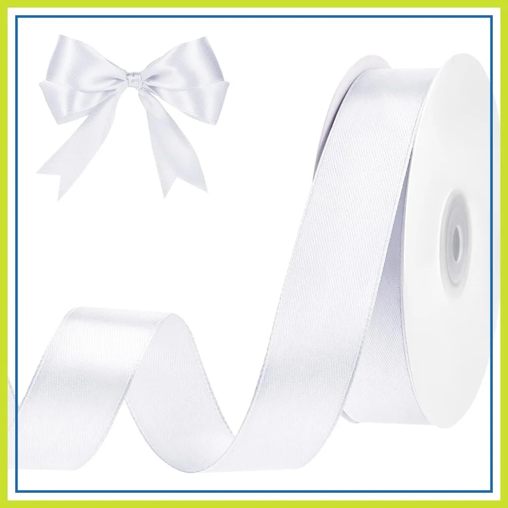 1 Inch x 50 Yards White Satin Ribbon for Gift Wrapping, Wedding, DIY Crafts, Hair Bows, and Home Decor
1 Inch x 50 Yards White Satin Ribbon for Gift Wrapping, Wedding, DIY Crafts, Hair Bows, and Home Decor