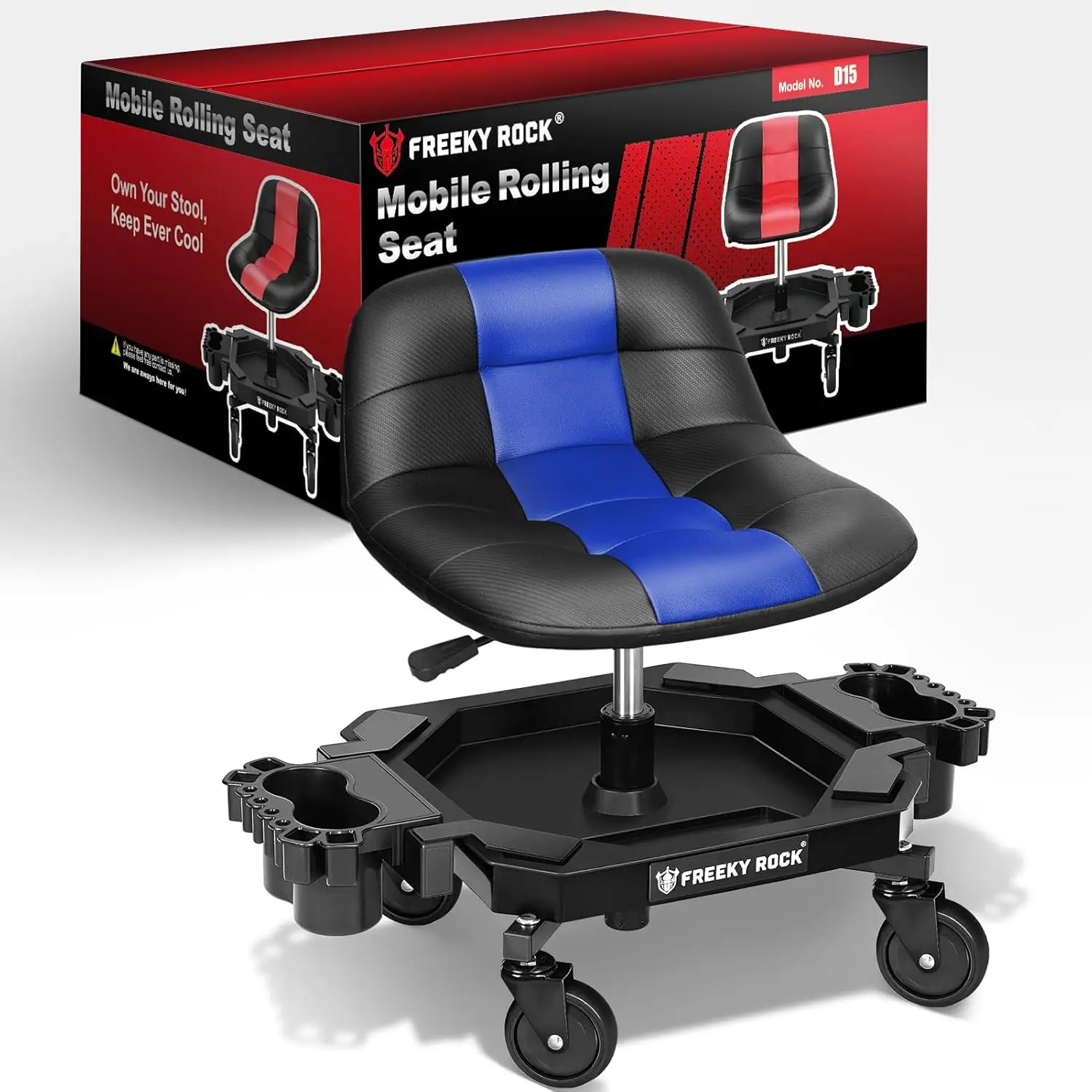 Rolling Stool with Wheels, Adjustable Height Garage Work Seat with Backrest, 400 LBS Capacity 360° Swivel Mechanic Chair with
Rolling Stool with Wheels, Adjustable Height Garage Work Seat with Backrest, 400 LBS Capacity 360° Swivel Mechanic Chair with