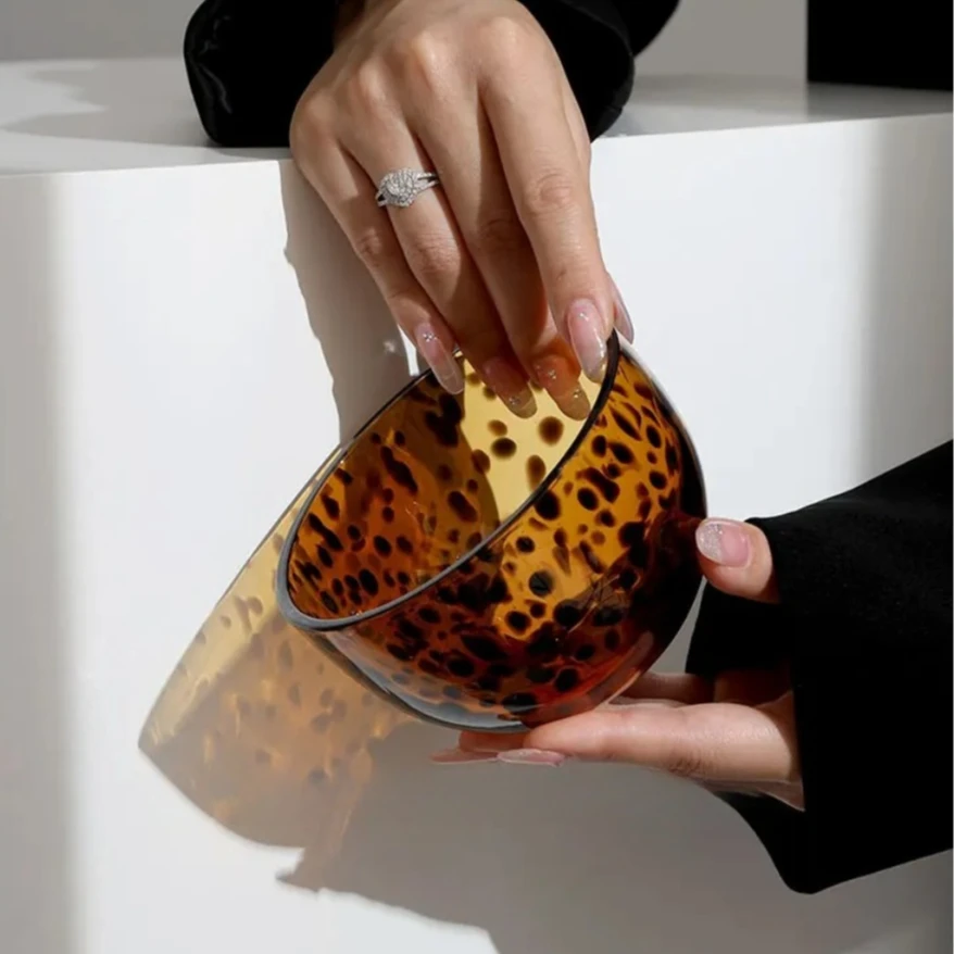 Amber Leopard Print Glass Cups Bowls Set Retro Drinking Glasses Beer Mugs Vintage Salad Dessert Cereal Bowl Creative Glassware
Amber Leopard Print Glass Cups Bowls Set Retro Drinking Glasses Beer Mugs Vintage Salad Dessert Cereal Bowl Creative Glassware