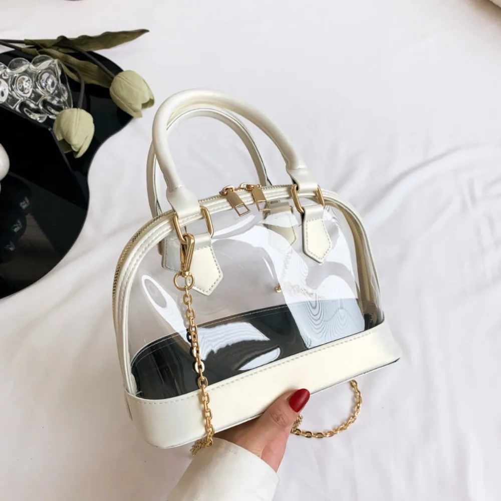 Elegant Transparent Jelly Handbag Shell Shape Candy Color Crossbody Shoulder Bag Top Handle Large Capacity
Elegant Transparent Jelly Handbag Shell Shape Candy Color Crossbody Shoulder Bag Top Handle Large Capacity