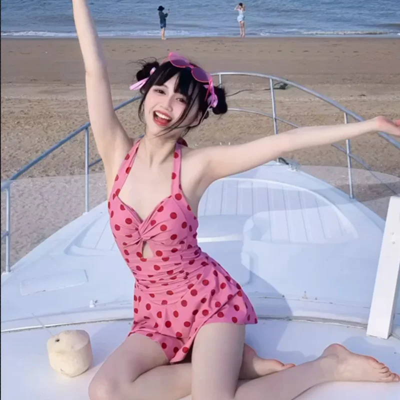 Quality Women Swim Dress Pink Polka Dot Bathing Suit One Piece Swimsuit Cute Grils Swimwear Youth Swimwear Beach Swimsuit Dress
Quality Women Swim Dress Pink Polka Dot Bathing Suit One Piece Swimsuit Cute Grils Swimwear Youth Swimwear Beach Swimsuit Dress