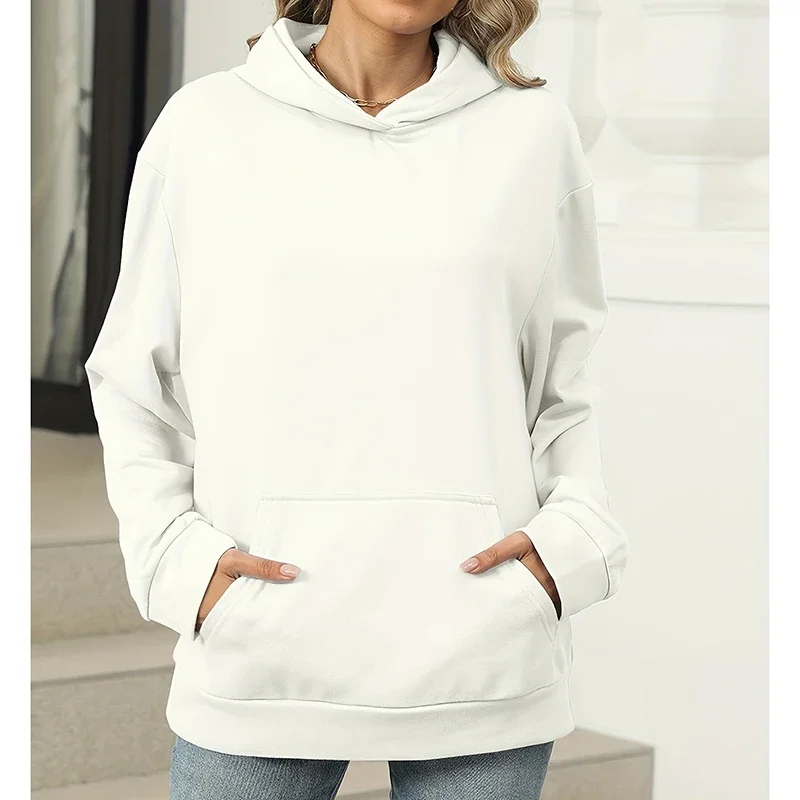 Women Autumn Streetwear Versatile Daily Hooded Tops Lady Concise Pullover Korean Version Comfortable Solid Long Sleeve Clothes
Women Autumn Streetwear Versatile Daily Hooded Tops Lady Concise Pullover Korean Version Comfortable Solid Long Sleeve Clothes