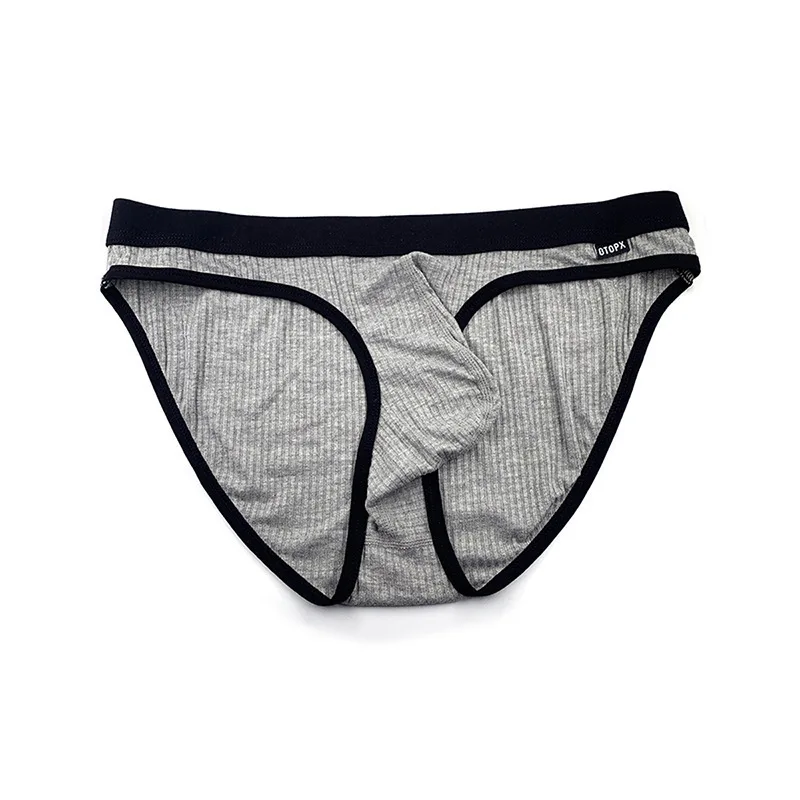 Men's Underwear 3D Oversized U Convex Pouch Briefs Ribbed Modal Low Rise Triangle Cut Skin Friendly Intimates For Daily Gym Date