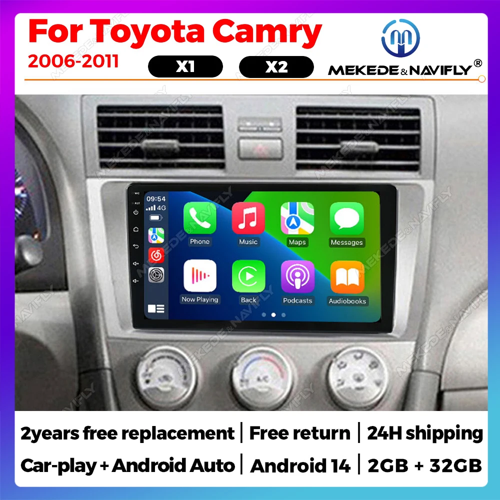 Автомобильная интеллектуальная система Android 14, для Toyota Camry 2006-2011, авторадио, GPS-навигатор, головное устройство с Carplay Android Auto WIFI BT
Автомобильная интеллектуальная система Android 14, для Toyota Camry 2006-2011, авторадио, GPS-навигатор, головное устройство с Carplay Android Auto WIFI BT