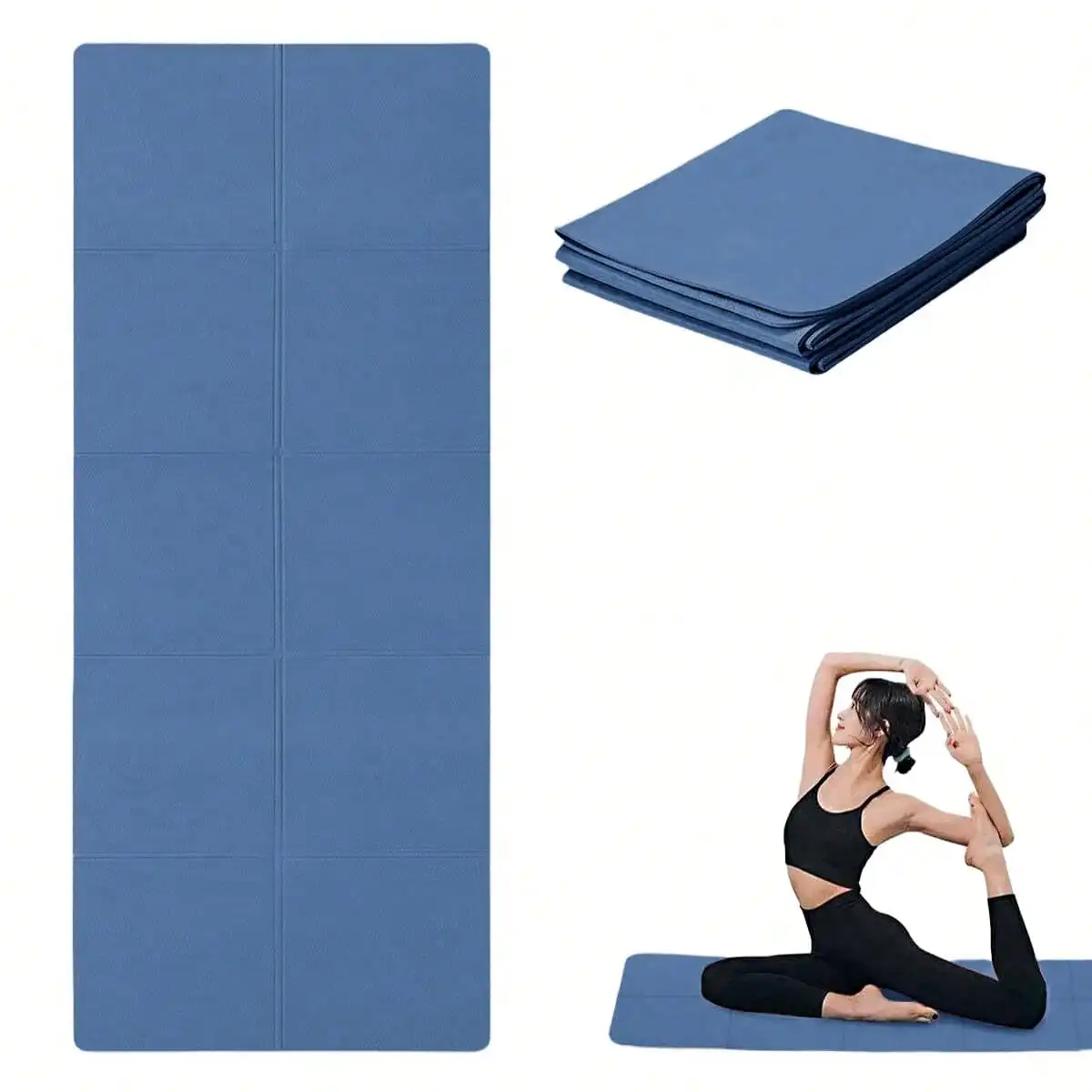 1pc 173*61*0.3/0.4/0.6cm EVA Foldable Yoga Mat, Non-Slip Shock-Absorbing, Suitable For Skipping Rope, Women's Fitness And Home Workout, Also Can Be Used As Sports Mat, Gymnastics Mat, Exercise Mat
1pc 173*61*0.3/0.4/0.6cm EVA Foldable Yoga Mat, Non-Slip Shock-Absorbing, Suitable For Skipping Rope, Women's Fitness And Home Workout, Also Can Be Used As Sports Mat, Gymnastics Mat, Exercise Mat
