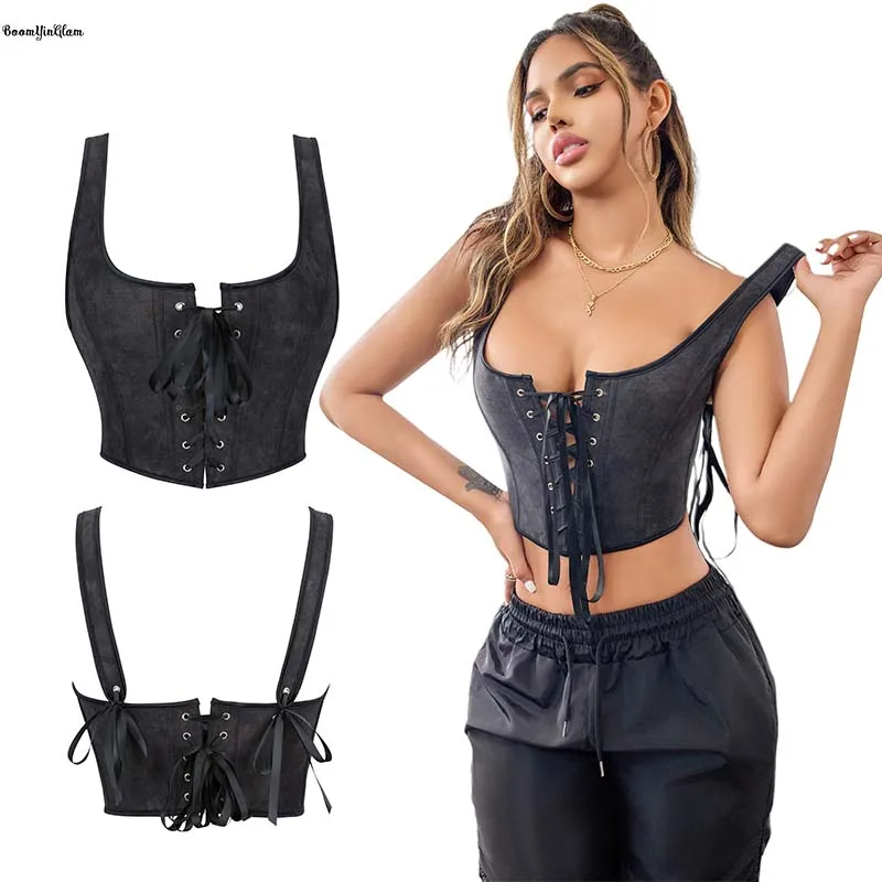 12 FishBones Supported Shoulder Strap Sleeveless Vest Tank Top Lace Tight Bustier Butterfly Print Corset Plus Size XS-XL
12 FishBones Supported Shoulder Strap Sleeveless Vest Tank Top Lace Tight Bustier Butterfly Print Corset Plus Size XS-XL