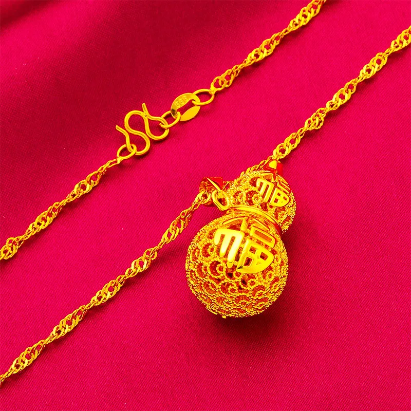 Twist-Open Gourd Pendant for Women (24K AU999)- Double-Lined Gourd Outline, Shiny-Matte Chain Mix, Travel Wear, Natural Fluidity
Twist-Open Gourd Pendant for Women (24K AU999)- Double-Lined Gourd Outline, Shiny-Matte Chain Mix, Travel Wear, Natural Fluidity