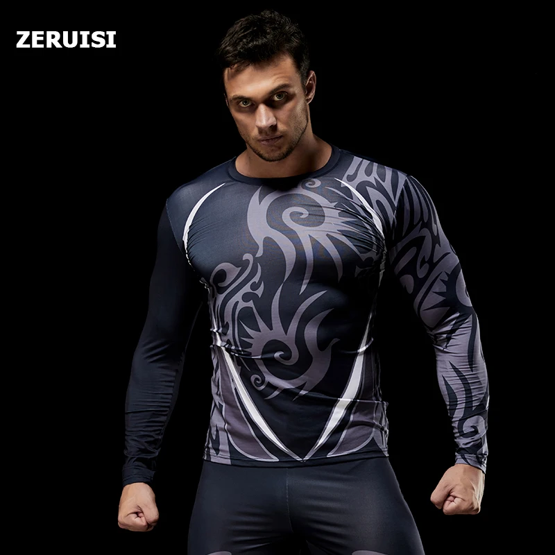 Print Men Compression Long Sleeve Tees Tight Fit Gym Running Tops For Quick Dry T Shirts
Print Men Compression Long Sleeve Tees Tight Fit Gym Running Tops For Quick Dry T Shirts