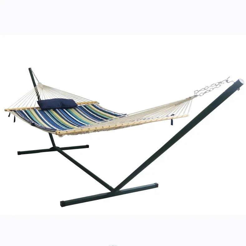 Cotton Rope Hammock With 15 Foot Portable Steel Stand with Wheel and Pillow and Pad For Indoor And Outdoor Use
Cotton Rope Hammock With 15 Foot Portable Steel Stand with Wheel and Pillow and Pad For Indoor And Outdoor Use