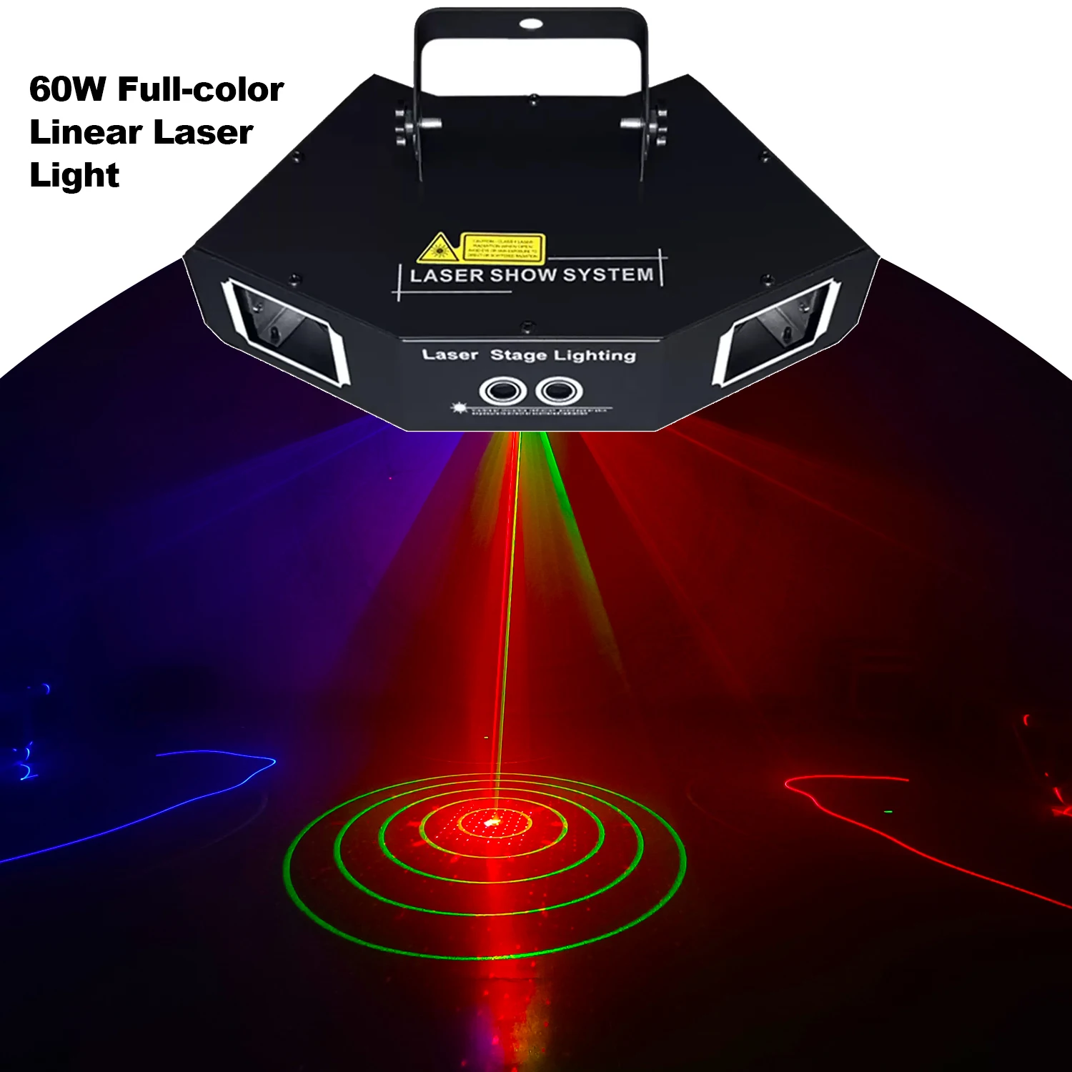 60W 4 Hole Pattern Line RGB Laser Light DMX512 Sound Activated Full-color Stage Laser Projector for Disco Bar KTV Party Wedding
60W 4 Hole Pattern Line RGB Laser Light DMX512 Sound Activated Full-color Stage Laser Projector for Disco Bar KTV Party Wedding