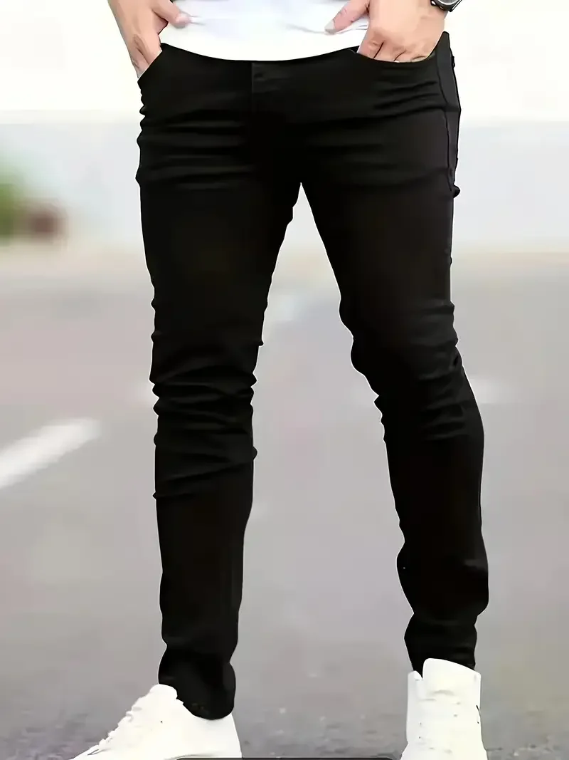 Men's Slim-Fit Black Jeans - Stretch Denim, Mid-Rise, Casual Skinny Pants for All Seasons
Men's Slim-Fit Black Jeans - Stretch Denim, Mid-Rise, Casual Skinny Pants for All Seasons