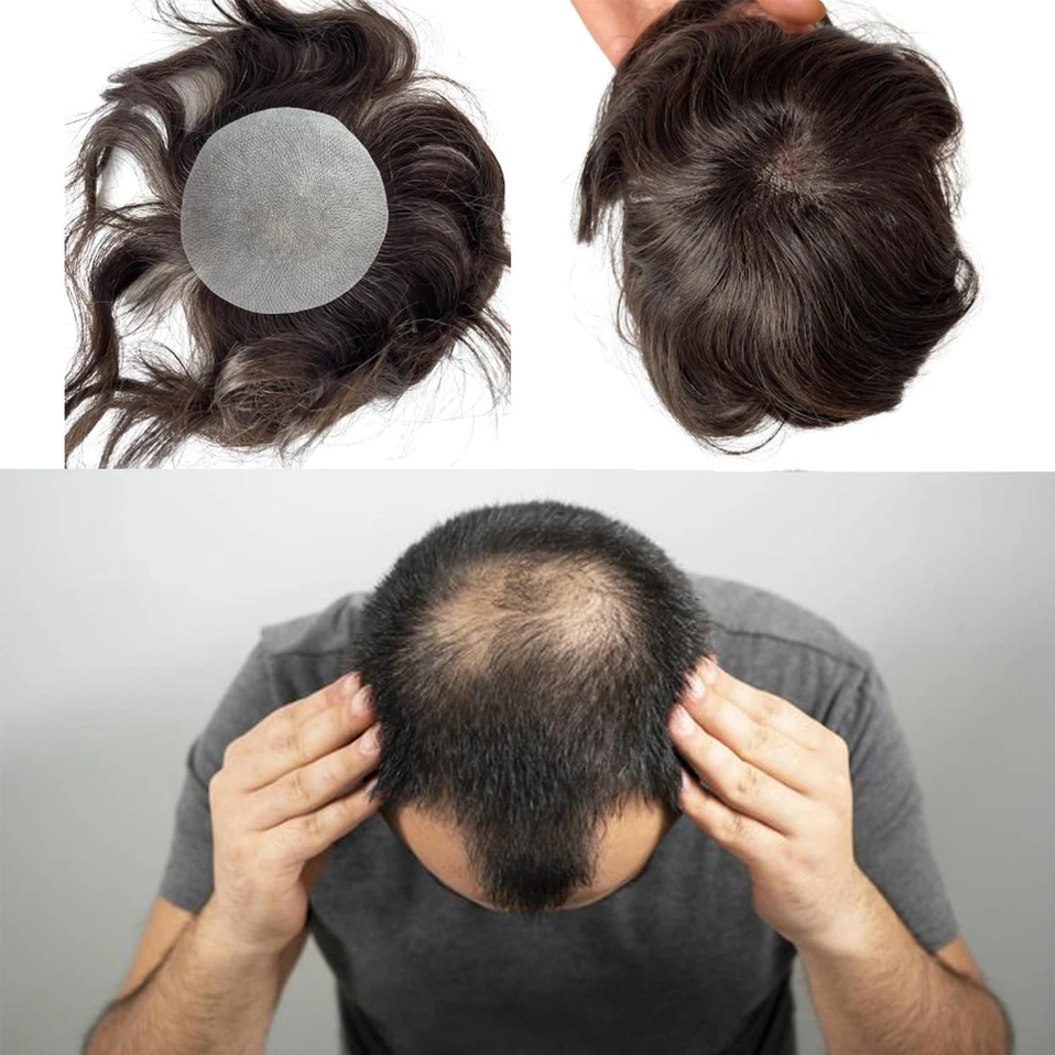 Bald Spot Hair Patch Toupee for Men Full PU Skin Cover-up Hair Patches Pieces Human Hair Topper Reaplcement Systems Hairpieces
Bald Spot Hair Patch Toupee for Men Full PU Skin Cover-up Hair Patches Pieces Human Hair Topper Reaplcement Systems Hairpieces