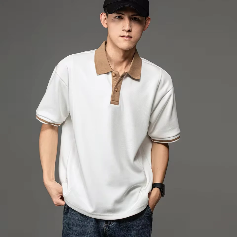 American New Fashion Summer Men's Casual Heavy Duty Short Sleeve Polo Shirts Trendy Plus Size Turn-down Collar T-shirts Male Top
American New Fashion Summer Men's Casual Heavy Duty Short Sleeve Polo Shirts Trendy Plus Size Turn-down Collar T-shirts Male Top