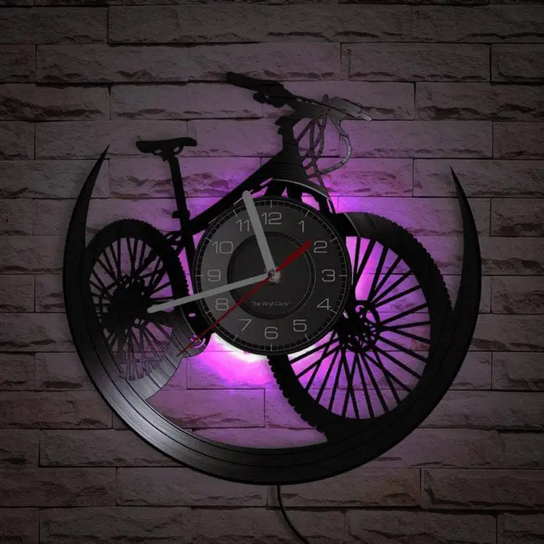 Mountainbike-Wall Clock with LED Clocks, Vinyl Record, Creative and Retro, Home and Living Room Decoration, 16 Colors
Mountainbike-Wall Clock with LED Clocks, Vinyl Record, Creative and Retro, Home and Living Room Decoration, 16 Colors