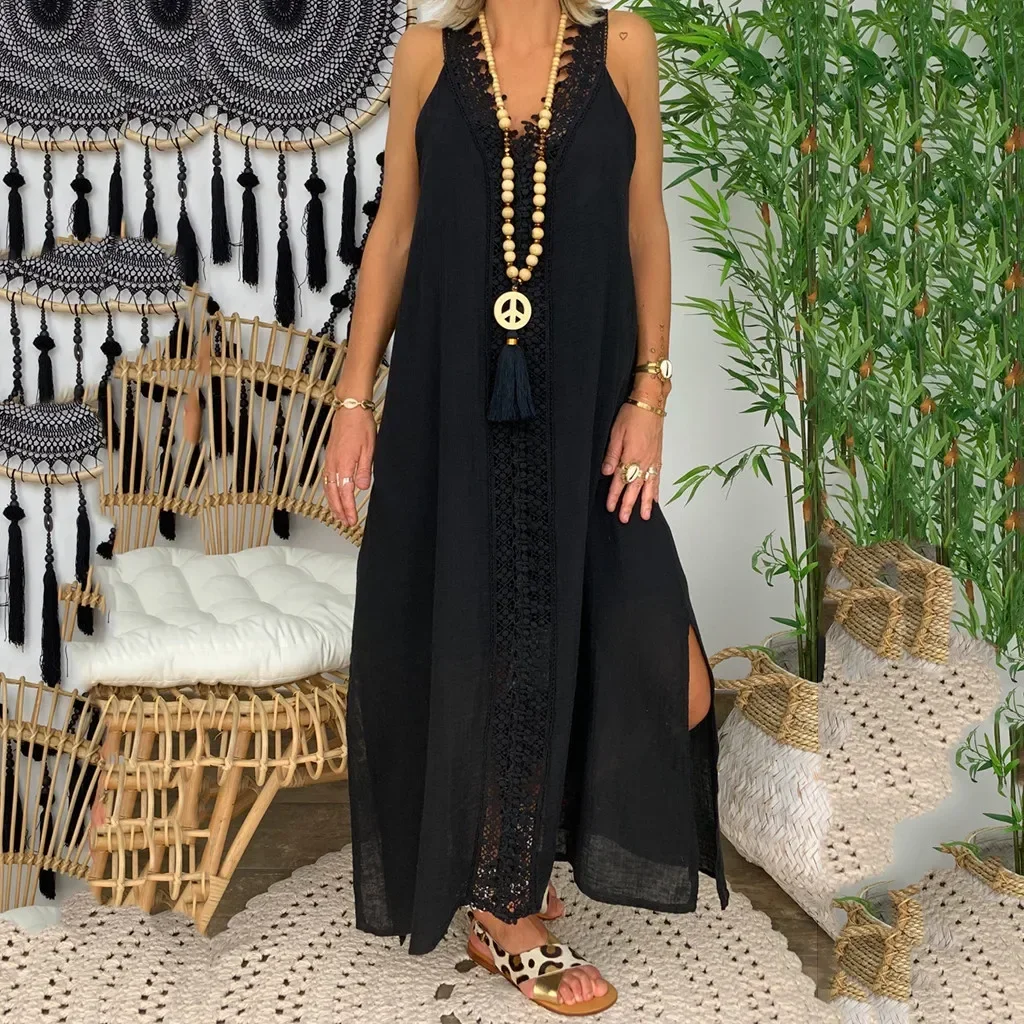 2025 Summer New Ladies Clothing Women Loose Sleeveless Lace Splice Dress Designer Casual Elegant White Female Dresses
2025 Summer New Ladies Clothing Women Loose Sleeveless Lace Splice Dress Designer Casual Elegant White Female Dresses