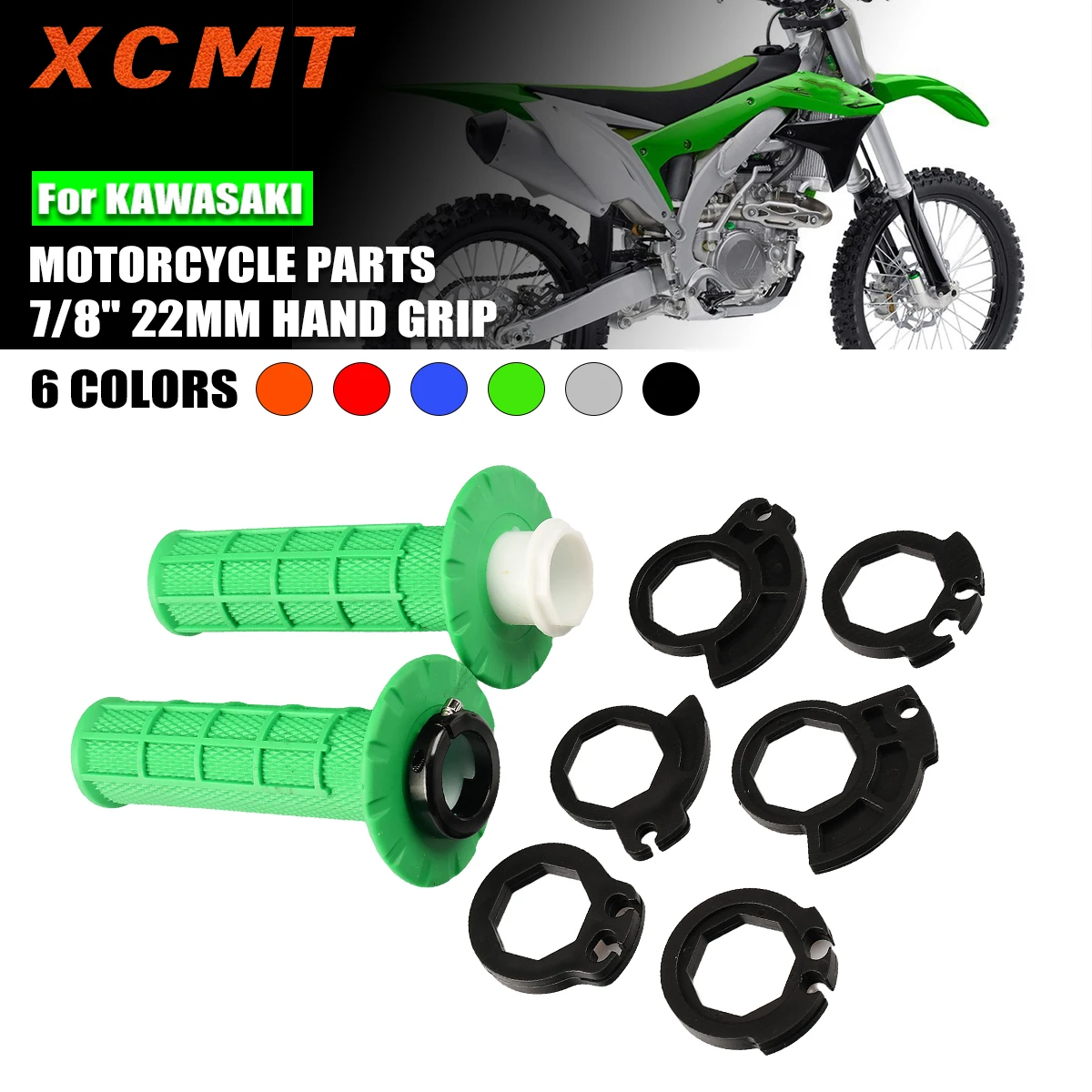 Motorcycle Hand Grip Snap-on Cam Lock-on Grips Handlebar Grips 7/8" 22mm For KAWASAKI KX125 KX250 KX450 KLX450 1992 2004-2020
Motorcycle Hand Grip Snap-on Cam Lock-on Grips Handlebar Grips 7/8" 22mm For KAWASAKI KX125 KX250 KX450 KLX450 1992 2004-2020