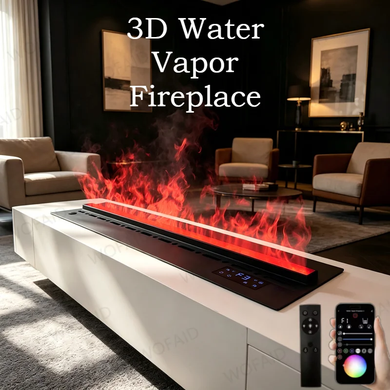 120cm Water Vapor Fireplace with Smart WiFi App Control,Timer,9 Flame Colors,Humidifier,No Heat,Black fireplace electric flame
120cm Water Vapor Fireplace with Smart WiFi App Control,Timer,9 Flame Colors,Humidifier,No Heat,Black fireplace electric flame