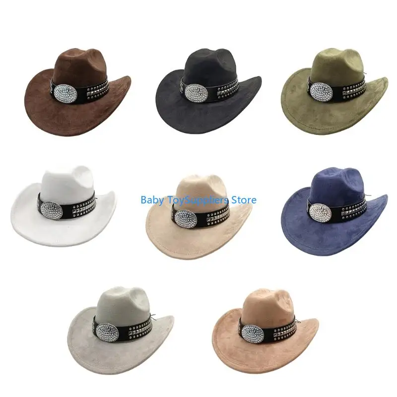 R1WF универсальная ковбойская кепка в стиле панк с замшевой текстурой и широкими полями, дизайнерская шляпа для женщин и мужчин
R1WF универсальная ковбойская кепка в стиле панк с замшевой текстурой и широкими полями, дизайнерская шляпа для женщин и мужчин