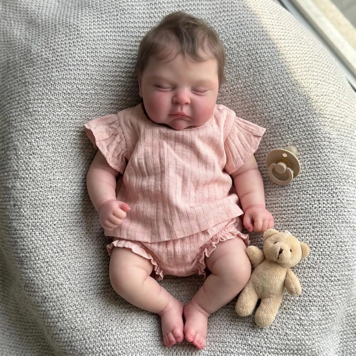 Lifelike Reborn Baby Dolls-18 Inch Realistic Newborn Baby, Soft Weighted Cloth Body, Handmade Real Life Doll for Cuddling and Playtime with Accessories, Gift for Kids Age 3+
Lifelike Reborn Baby Dolls-18 Inch Realistic Newborn Baby, Soft Weighted Cloth Body, Handmade Real Life Doll for Cuddling and Playtime with Accessories, Gift for Kids Age 3+