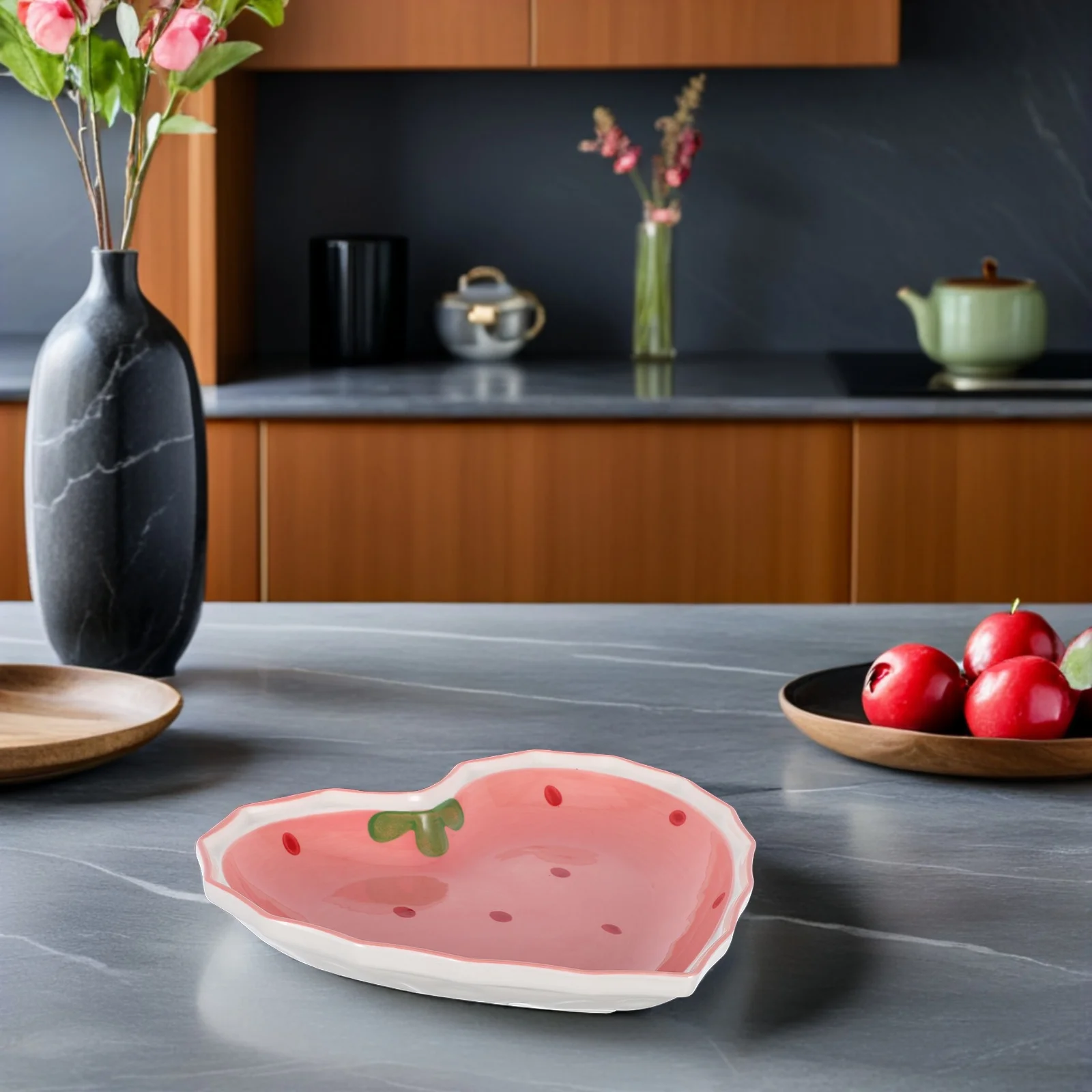 1Set Strawberry Bowl Heart Shaped Ceramic Dessert Plate Candy Bowl Spoon Cute Fruit Appetizer Serving Snack Sushi Dinner Platter 
1Set Strawberry Bowl Heart Shaped Ceramic Dessert Plate Candy Bowl Spoon Cute Fruit Appetizer Serving Snack Sushi Dinner Platter