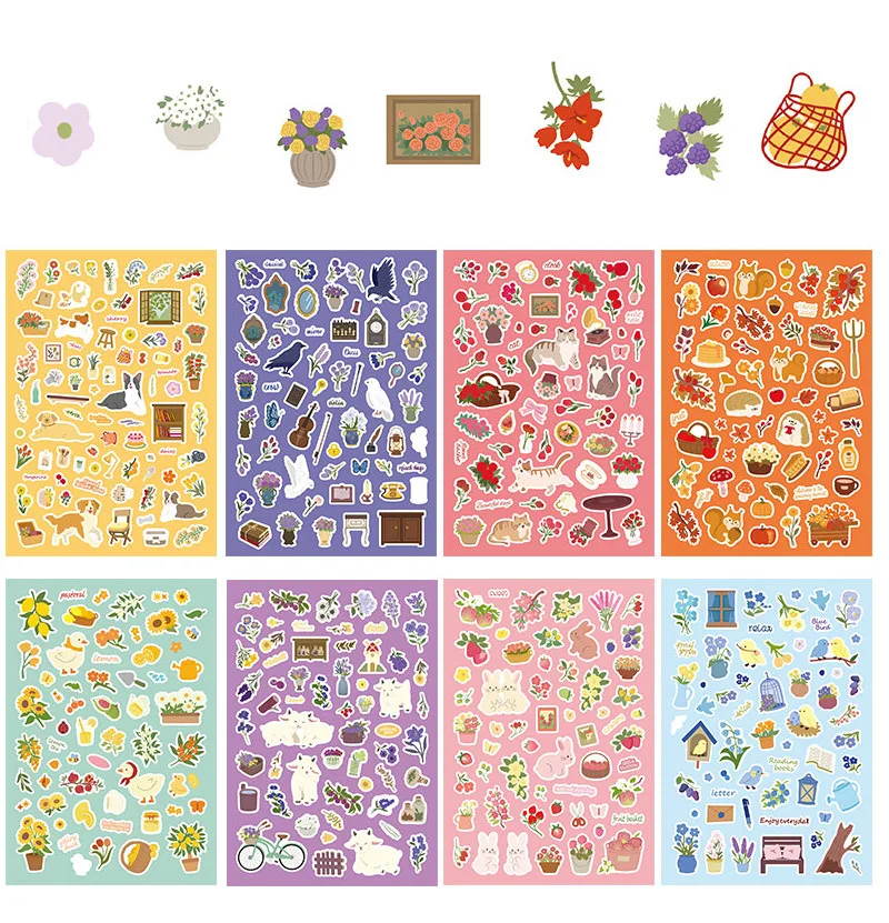 8/16Sheets Animal Daily Stickers Cute Cartoons Children Exquisite Sticker for Phone Computer Notebook Stationery DIY Toys Secret
8/16Sheets Animal Daily Stickers Cute Cartoons Children Exquisite Sticker for Phone Computer Notebook Stationery DIY Toys Secret