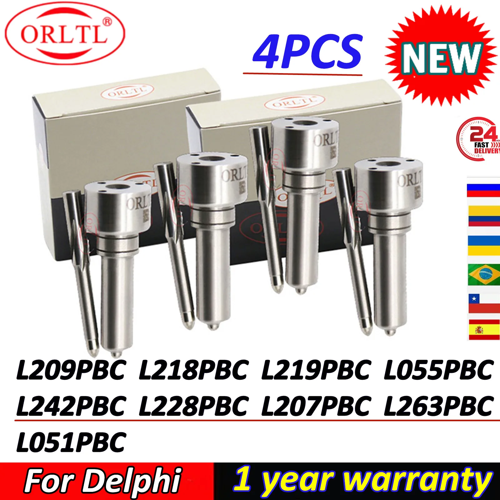 4 PCS L209PBC L218PBC L219PBC L055PBC L242PBC L228PBC L207PBC L263PBC L051PBC Common Rail Diesel Injector Nozzle For Delphi
4 PCS L209PBC L218PBC L219PBC L055PBC L242PBC L228PBC L207PBC L263PBC L051PBC Common Rail Diesel Injector Nozzle For Delphi