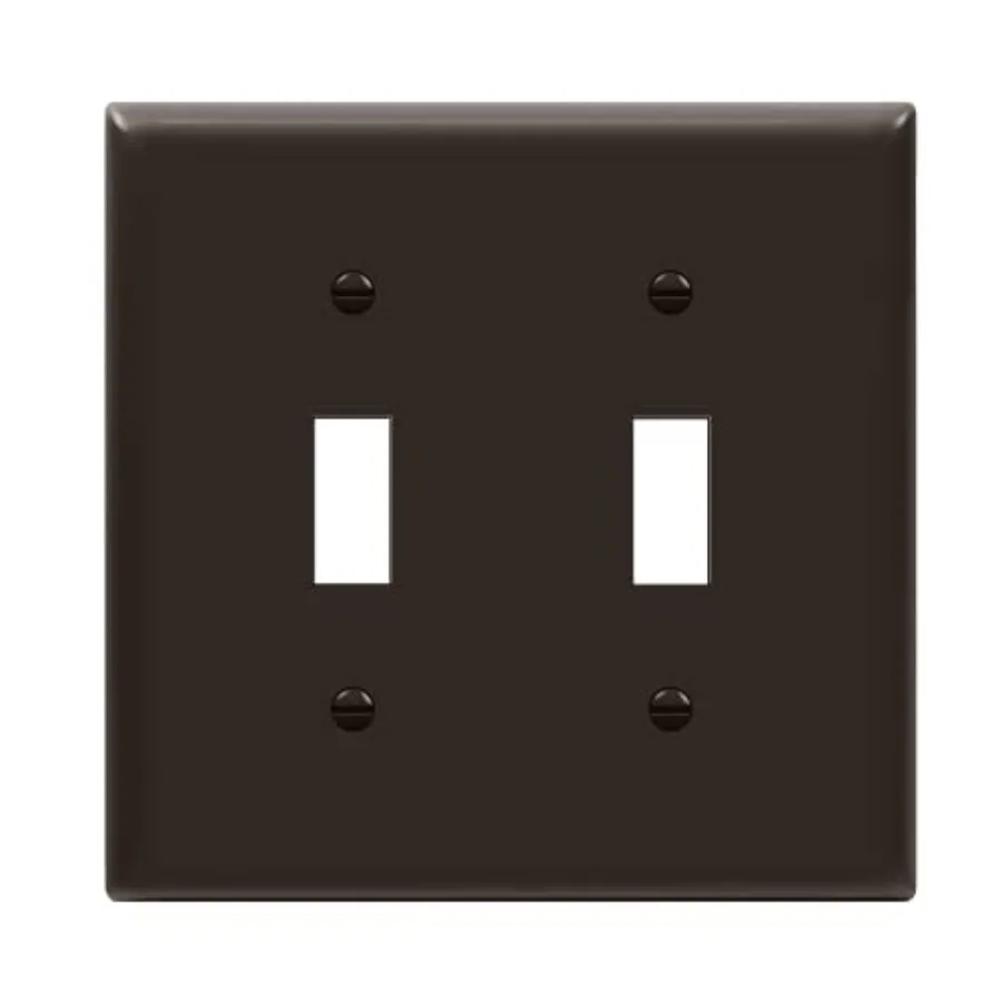 Double Toggle Switch Cover, Two Gang Light Switch Wall Plate, Standard Size 2-Gang 4.5" x 4.5", Unbreakable Polycarbonate Therm
Double Toggle Switch Cover, Two Gang Light Switch Wall Plate, Standard Size 2-Gang 4.5" x 4.5", Unbreakable Polycarbonate Therm