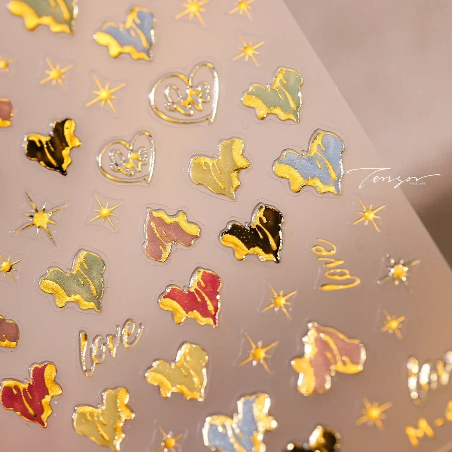 Irregular Colorful Love Heart Stars Noble Gold Stamped Self Adhesive Nail Art Decoration Stickers Manicure Tool Decals Wholesale
Irregular Colorful Love Heart Stars Noble Gold Stamped Self Adhesive Nail Art Decoration Stickers Manicure Tool Decals Wholesale