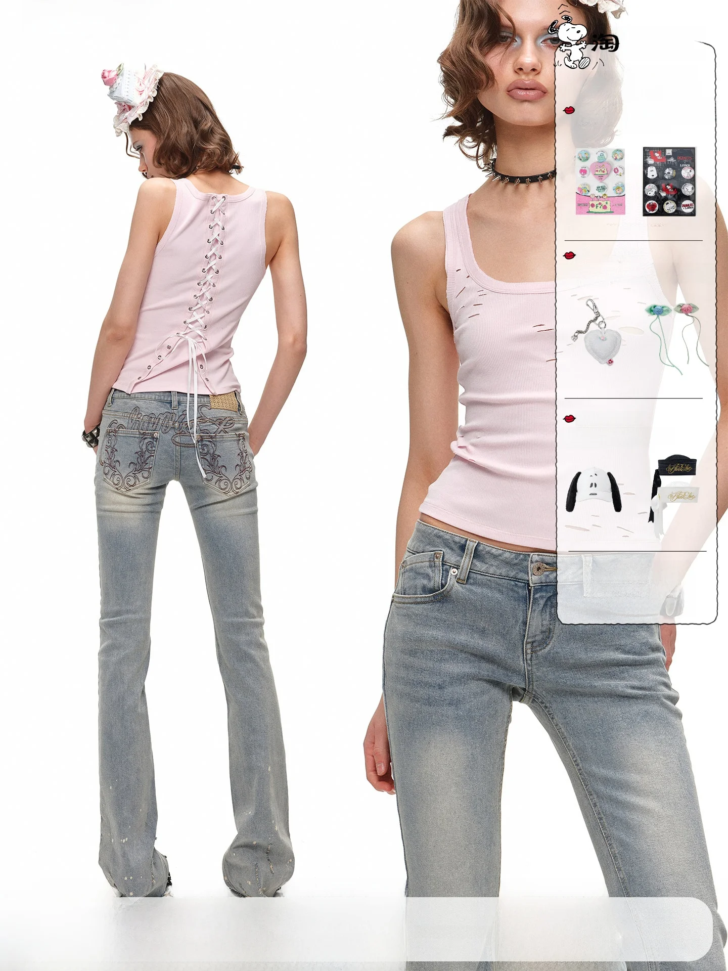 1JINN STUDIO Heavyweight Frayed Embroidered Loose Fit Jeans Women's Elastic Denim Pants mid Low Waist Bell Bottoms
1JINN STUDIO Heavyweight Frayed Embroidered Loose Fit Jeans Women's Elastic Denim Pants mid Low Waist Bell Bottoms