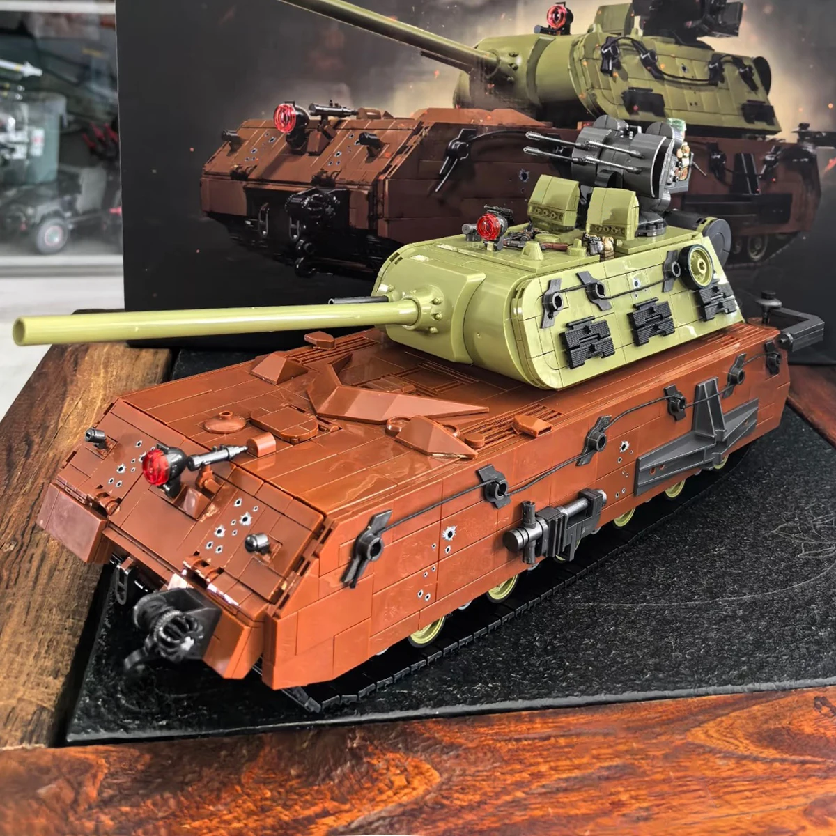 MOC Military Panzer VII Maus Tank Строительные блоки Военная мышь Тип тяжелого бронетанкового танка Кирпичи Модель игрушки для мальчика Рождественский подарок
MOC Military Panzer VII Maus Tank Строительные блоки Военная мышь Тип тяжелого бронетанкового танка Кирпичи Модель игрушки для мальчика Рождественский подарок