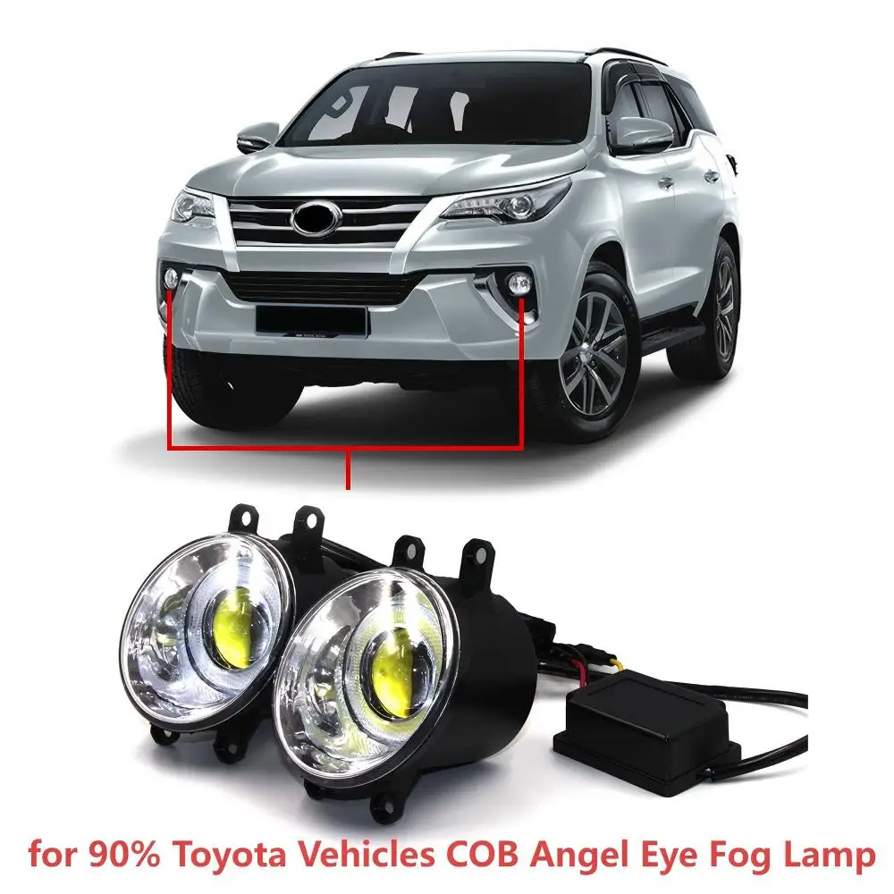 YCL Fog Lamp Suitable for 90% Toyota Vehicles COB Angel Eye Fog Light Super Bright 12V High Power DRL Driving Lamp Lens
YCL Fog Lamp Suitable for 90% Toyota Vehicles COB Angel Eye Fog Light Super Bright 12V High Power DRL Driving Lamp Lens