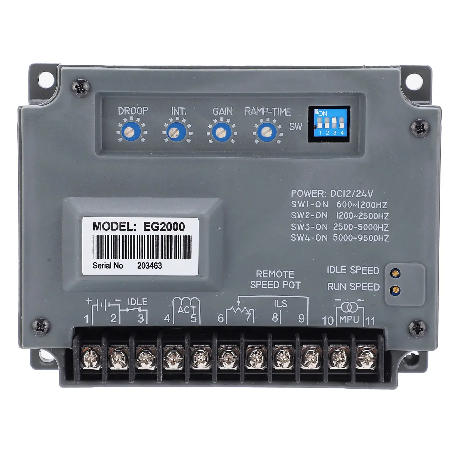 Engine Speed Controller Electronic Governor Diesel Generator Control Regulator EG2000 12/24VDC
Engine Speed Controller Electronic Governor Diesel Generator Control Regulator EG2000 12/24VDC