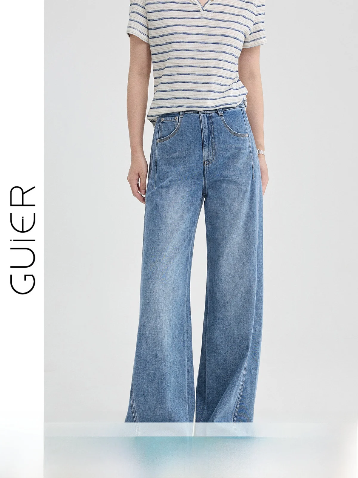 High Waist Wide Leg Knife Denim Jeans Women's Summer Slimming Design Sensation Pants G7951# Pure Color No Stretch
High Waist Wide Leg Knife Denim Jeans Women's Summer Slimming Design Sensation Pants G7951# Pure Color No Stretch