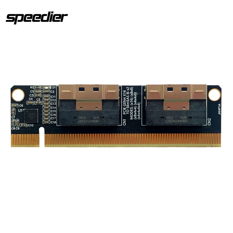 Карта расширения PCIE 4.0 X16 на 4 порта NVMe Gen4 16X для SlimSAS 8i X2 SFF8654 Видеокарта Плата адаптера твердотельного накопителя SSD
Карта расширения PCIE 4.0 X16 на 4 порта NVMe Gen4 16X для SlimSAS 8i X2 SFF8654 Видеокарта Плата адаптера твердотельного накопителя SSD