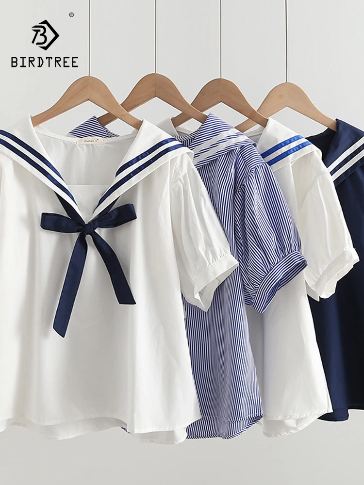 New 2026 Summer Women Cotton Short Sleeve Shirt, Sailor Collar Bow, Mori Girl Japan Preppy Style Casual Loose Blouse T66193CC
New 2026 Summer Women Cotton Short Sleeve Shirt, Sailor Collar Bow, Mori Girl Japan Preppy Style Casual Loose Blouse T66193CC