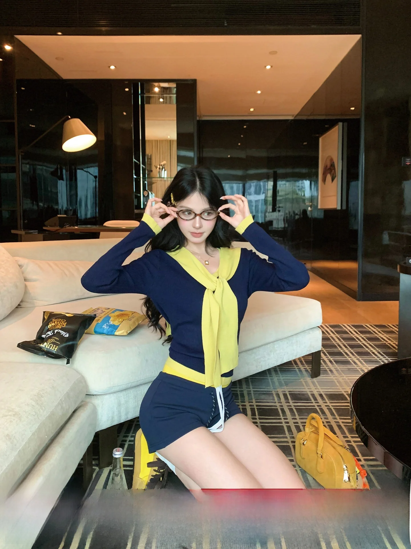 Okaaay Initial Autumn S College Sle Color Blo oulder Wrap V-Ne Knitted Slim Fit Casual Korean Top for Women
Okaaay Initial Autumn S College Sle Color Blo oulder Wrap V-Ne Knitted Slim Fit Casual Korean Top for Women