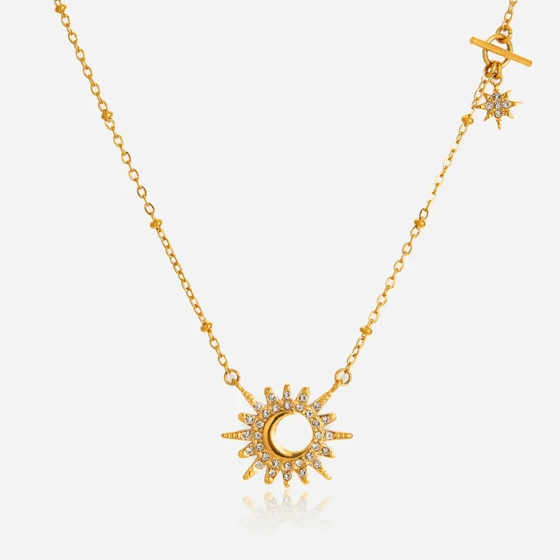 Minar Classic Full CZ Cubic Zircon Sunflower Pendant Necklaces for Women Tarnish Free 18K Gold PVD Plated Titanium Steel Chokers
Minar Classic Full CZ Cubic Zircon Sunflower Pendant Necklaces for Women Tarnish Free 18K Gold PVD Plated Titanium Steel Chokers