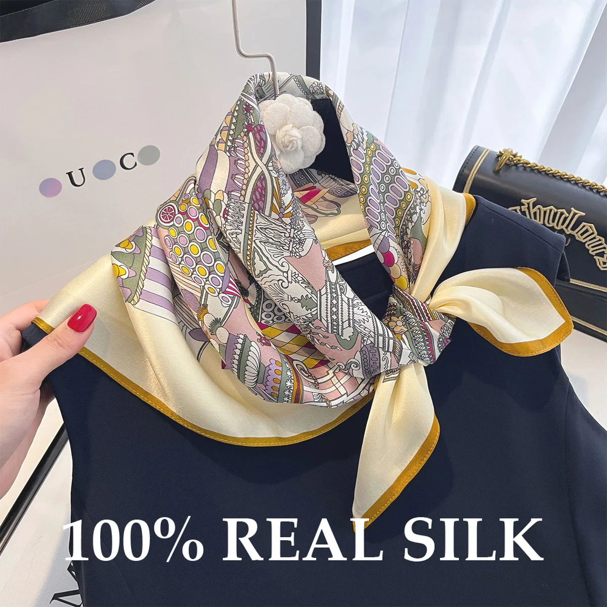Новый шарф из 100% чистого шелка, роскошный женский платок для волос на шею, бандана, квадратная маленькая повязка на голову, хиджаб, пончо, шарфы, шаль из пашмины
Новый шарф из 100% чистого шелка, роскошный женский платок для волос на шею, бандана, квадратная маленькая повязка на голову, хиджаб, пончо, шарфы, шаль из пашмины