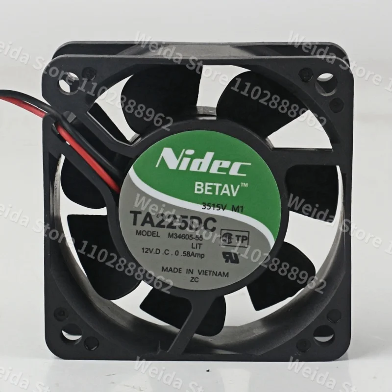 New Nidec DC12V 0.58A 6025 High air volume Chassis Power Inverter 60X60X25MM Two-wire M34605-55 Cooling fan
New Nidec DC12V 0.58A 6025 High air volume Chassis Power Inverter 60X60X25MM Two-wire M34605-55 Cooling fan
