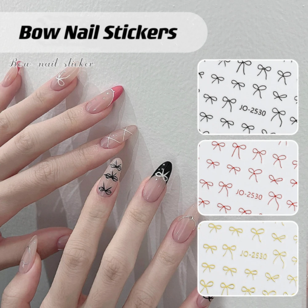 Bow Nail Sticker Stickers Gold Silver Black White Nail Art Decoration DIY Press On Nail
Bow Nail Sticker Stickers Gold Silver Black White Nail Art Decoration DIY Press On Nail