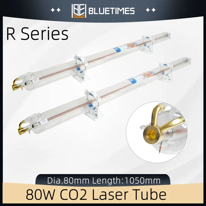 Bluetimes R1 65-80 Вт CO2 лазерная трубка Nachhaltige Laserrohre диаметр 80 мм длина 1050 мм для гравировального станка CO2 заводская поставка
Bluetimes R1 65-80 Вт CO2 лазерная трубка Nachhaltige Laserrohre диаметр 80 мм длина 1050 мм для гравировального станка CO2 заводская поставка