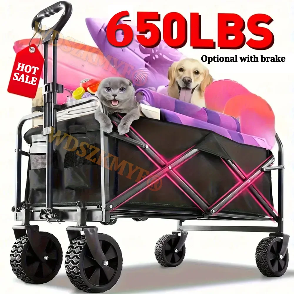 Collapsible Folding Utility Beach Cart Wagon Heavy Duty Large Capacity Fold Wagon Ourdoor Trolley Portable Garden Camping Cart
Collapsible Folding Utility Beach Cart Wagon Heavy Duty Large Capacity Fold Wagon Ourdoor Trolley Portable Garden Camping Cart