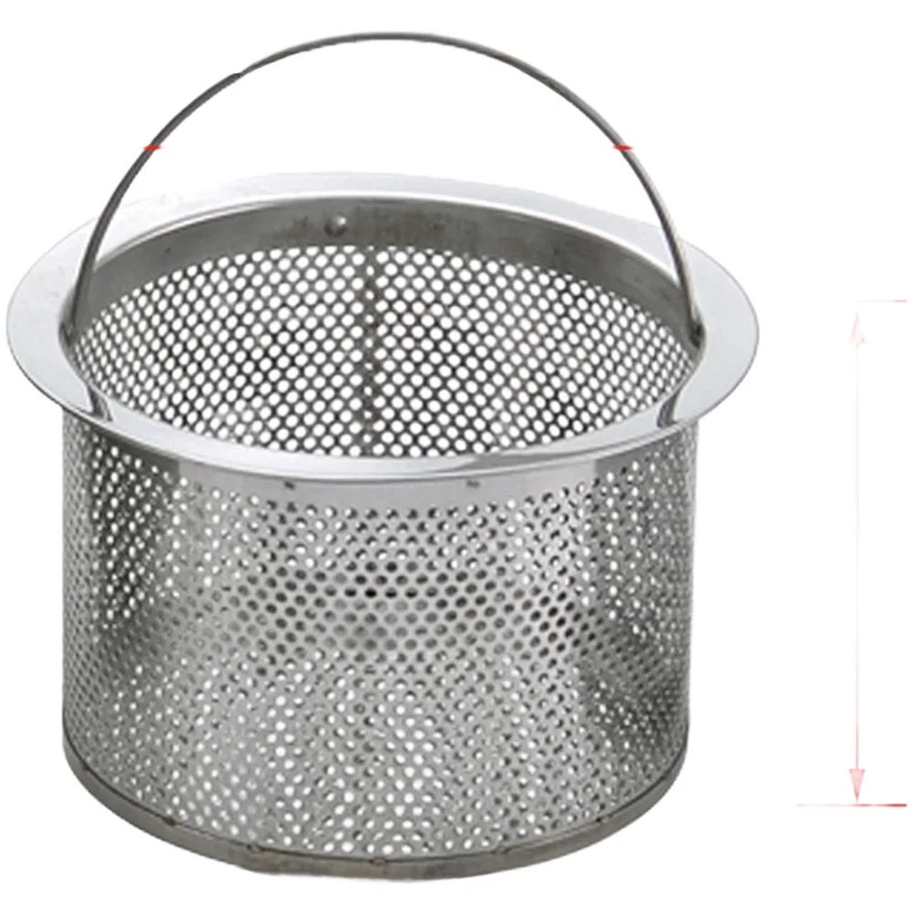 Stainless Steel Sink Basket Large Drain Filter With 2mm Holes Anti-Clogging Hair Food-Residue Catcher Kitchen Drain Protector
Stainless Steel Sink Basket Large Drain Filter With 2mm Holes Anti-Clogging Hair Food-Residue Catcher Kitchen Drain Protector 