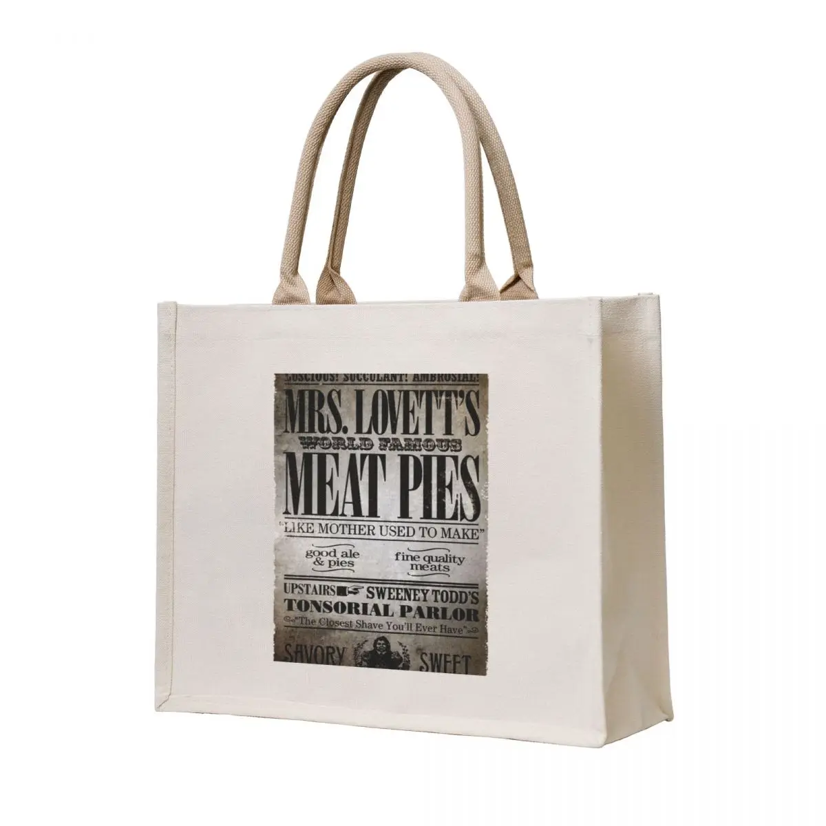 Mrs. Lovett and Todd's grand opening edition Tote Bag cloth bag woman Women bags eco bag folding tote men 
Mrs. Lovett and Todd's grand opening edition Tote Bag cloth bag woman Women bags eco bag folding tote men