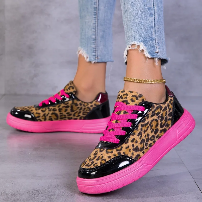 Fashion Womens Shoes Exquisite Leopard Print Casual Shoes for Woman Street Style Chunky Sneakers Designer Shoes Zapatos De Mujer
Fashion Womens Shoes Exquisite Leopard Print Casual Shoes for Woman Street Style Chunky Sneakers Designer Shoes Zapatos De Mujer