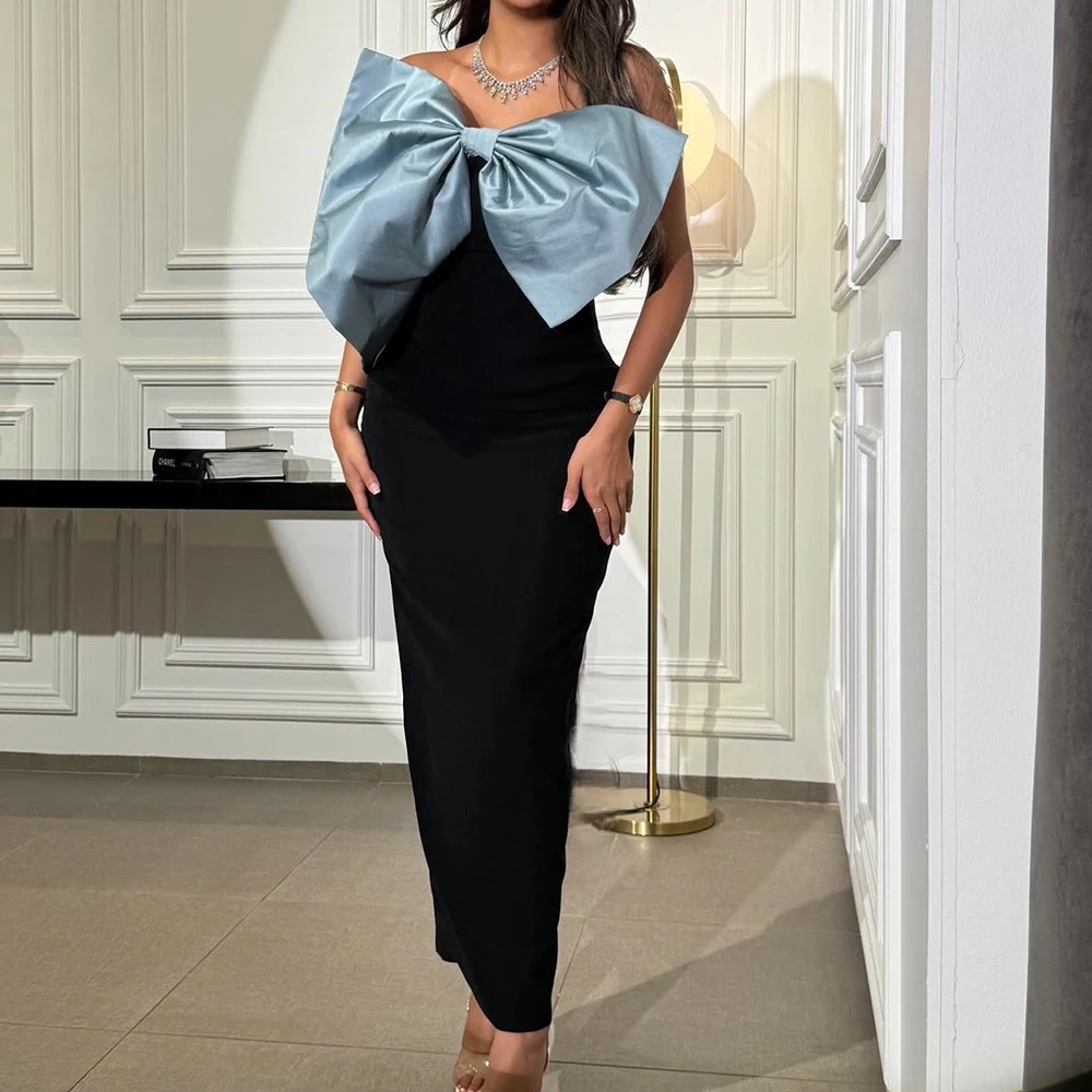 Customized Jersey Straight Bow Evening Dress Strapless Sleeveless Floor Length Photo Color High Quality Vestidos de fiesta
Customized Jersey Straight Bow Evening Dress Strapless Sleeveless Floor Length Photo Color High Quality Vestidos de fiesta