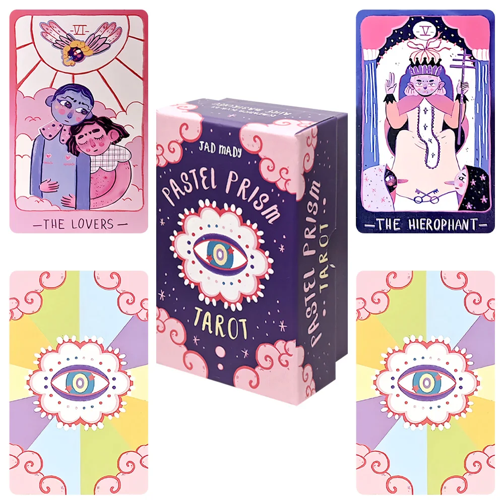 Pastel Prism Tarot Deck 78PCS with Gift Box Double-Sided Embossed Divination Card for Board Games, Collections and Gifts
Pastel Prism Tarot Deck 78PCS with Gift Box Double-Sided Embossed Divination Card for Board Games, Collections and Gifts